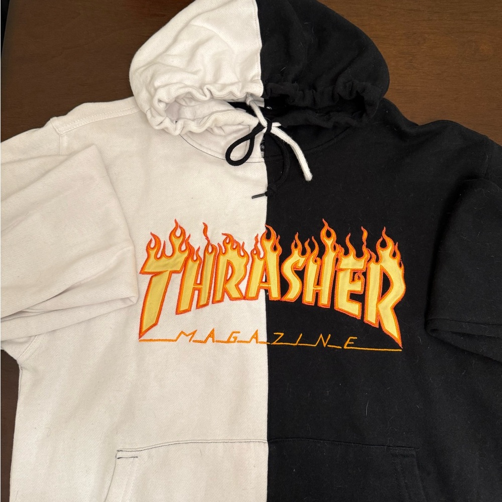 Thrasher Split Black and White Men's Sweater